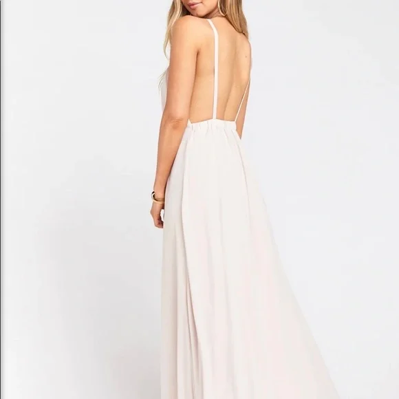 Show me your mumu bridesmaid - Amanda Maxi Dress - show me the ring crisp